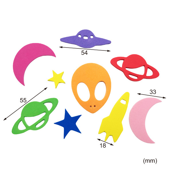 48 Pcs Solar System EVA Shapes  Assorted Cut Craft Foam