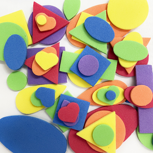 200 Pcs Assorted Art and Craft educational games for children Geometric Shape Foam