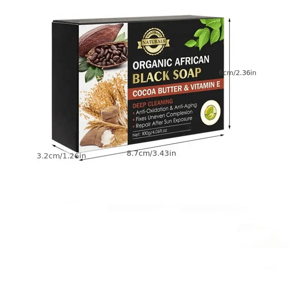 Organic Best African Black Handmade Soap Skin Whitening Deep Cleaning Bar Soap Natural Butter Anti Aging Soap For Face And Body