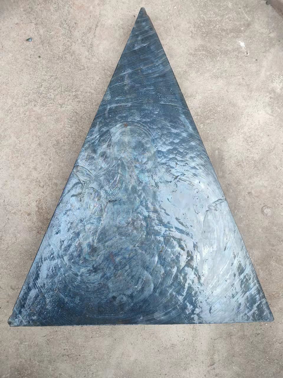 Triangular cast basalt