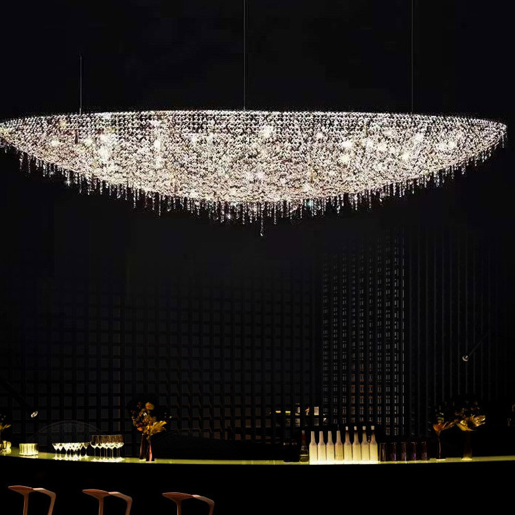 ODM OEM vintage customized modern kitchen island indoor pendant entry light k9 crystal chandelier