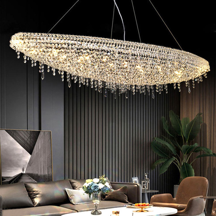 ODM OEM vintage customized modern kitchen island indoor pendant entry light k9 crystal chandelier