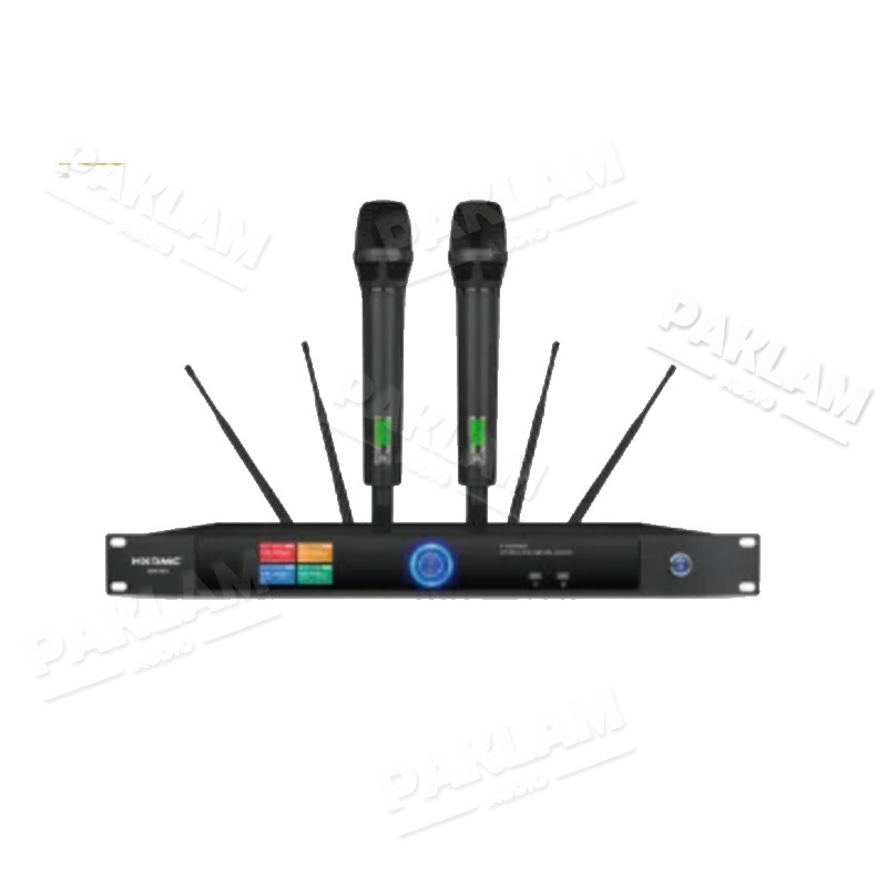 UHF Switch True Diversity System 4 Handheld Microphone Wireless Mic professional audio video