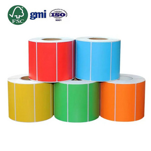 FSC High Quality Custom Printers Coated Color Adhesive Paper Sticker Label For Thermal Label