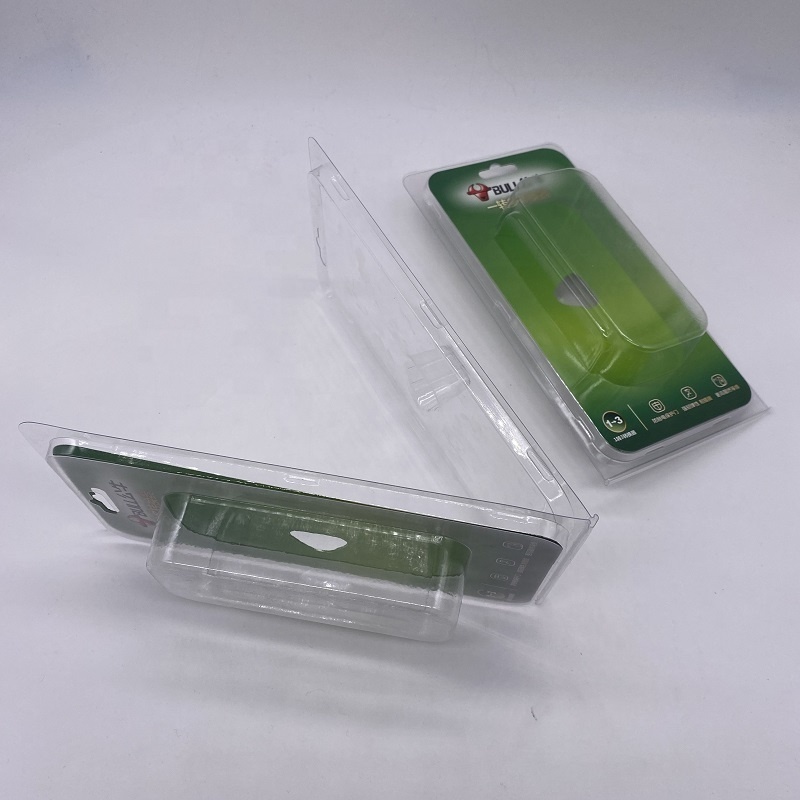 FSC Modern Design Custom High Quality Plastic Clamshell Slide Plug Slider PVC Blister Paper Packaging Cards Box With Insert Card