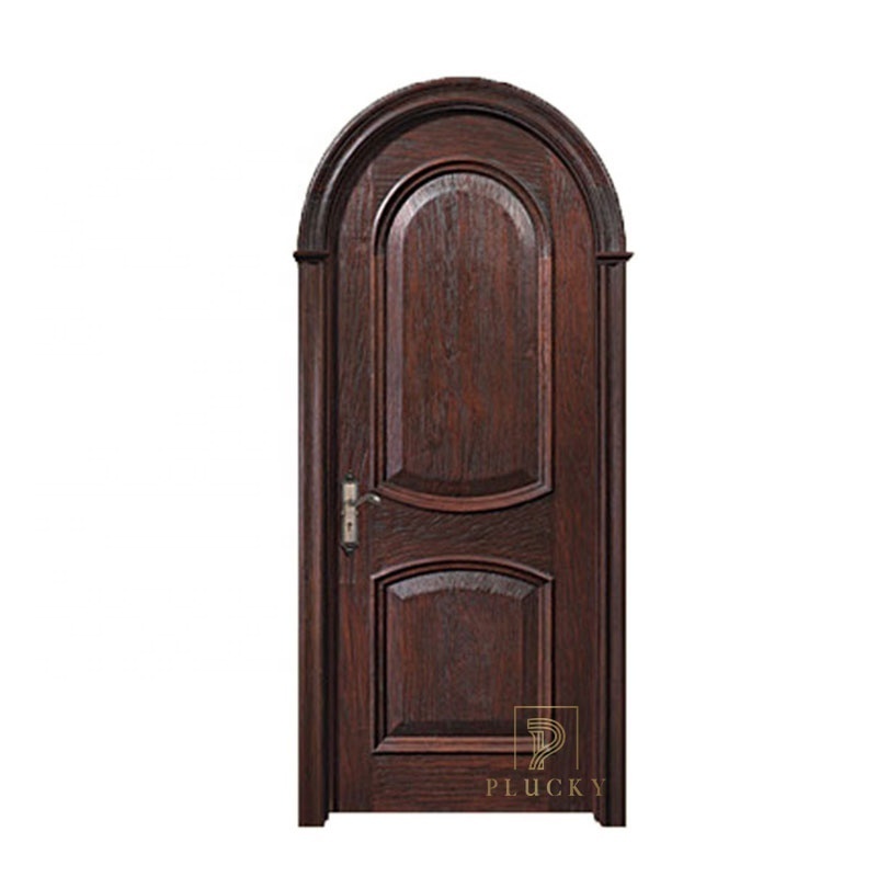 Hot sale composite veneer wooden top round door interior arch wood door