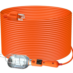 P050  Metal Guard Work Lights with Extension Cord 16/3 SJTW Trouble Light Work Light 50FT Length