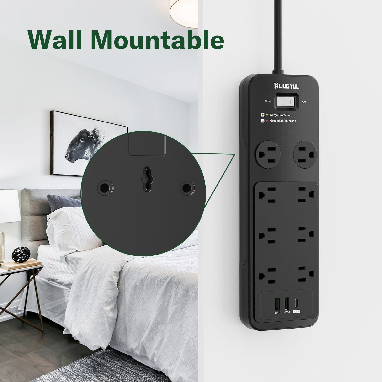 US Electrical Accessories Electric Plug Switch Smart Adapter Extension Board Socket Surge Protector Power Strip With Usb