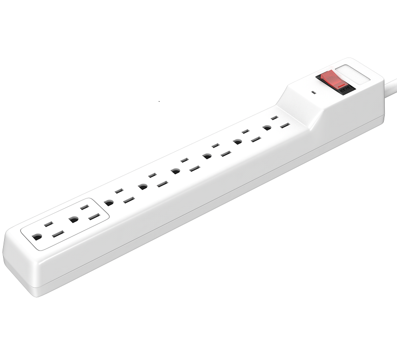 8 Outlets Surge Protector Power Strip, ETL Certified Extension Cord Socket with Indicator Light