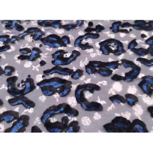 New Design Nylon Viscose woven leopard double print burnout fabric for fashion for dress