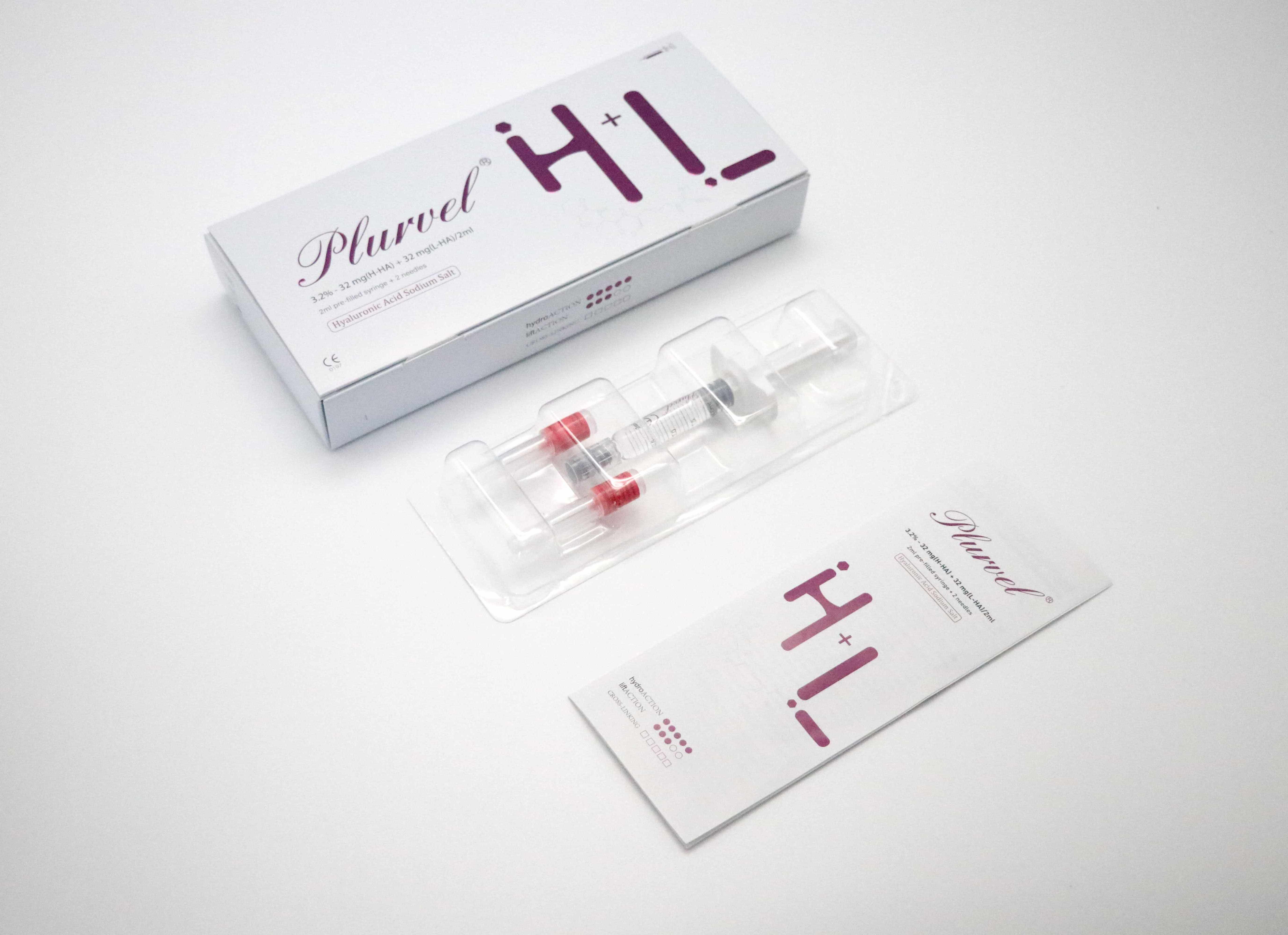 PLURVEL 2ml H+L  64mg Skin Booster Injectable Hyaluronic Acid Injection Five point lifting injection Mesotherapy