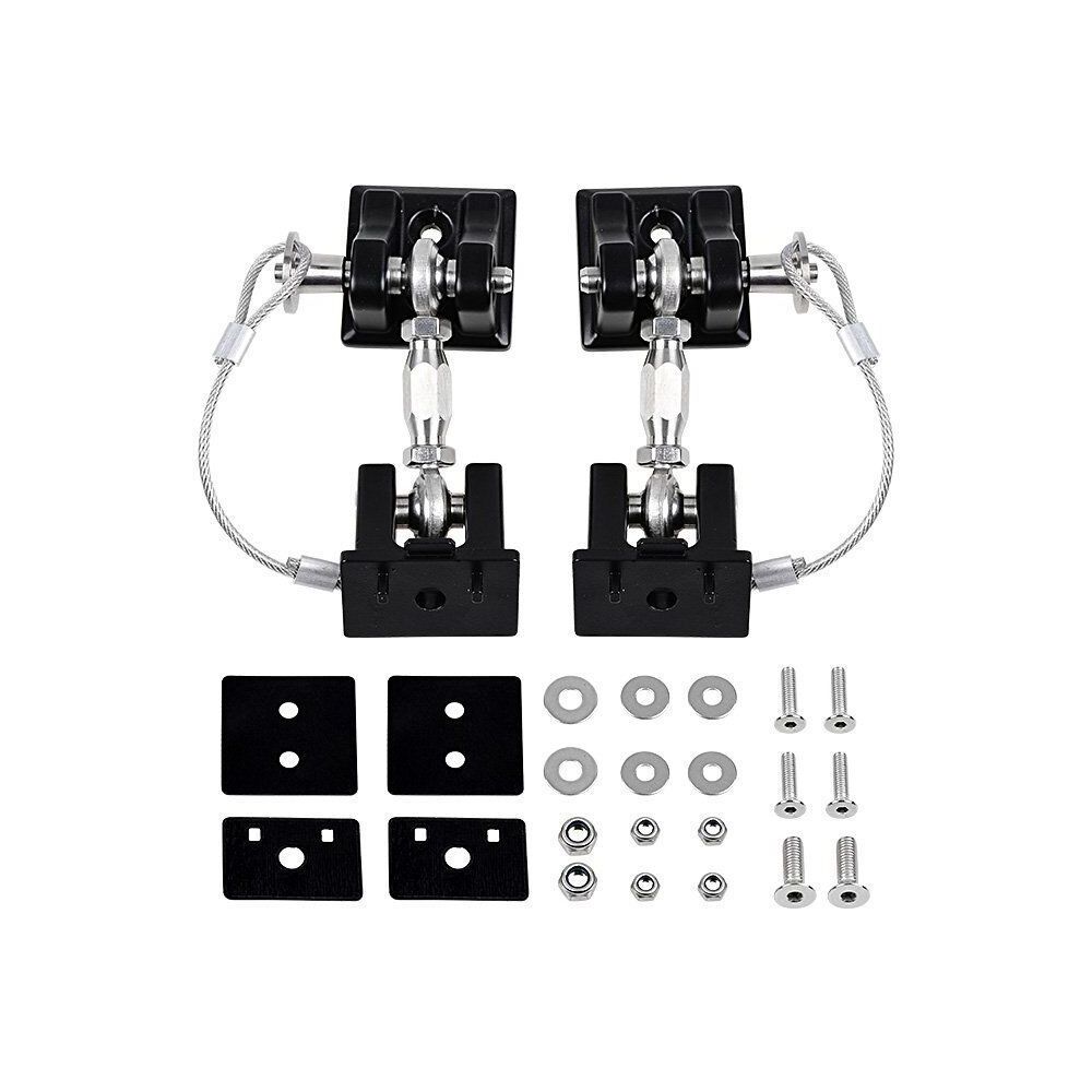 PLUSBEAM Car Accessories Stainless Steel Hood Lock Catch Latches Kit for Jeep Wrangler JK JL 2007-2018