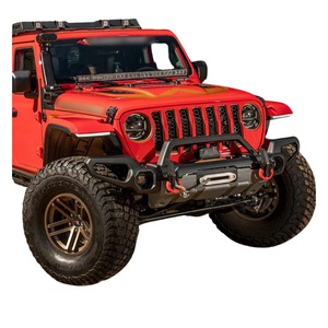 PLUSBEAM R-R Style Car Front Bumper Protector Car Parts Kids Guard Front Bumper For Jeep Wrangler JL JK Body Accessories