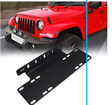 PLUSBEAM Universal Led Light Mounting Front License Plate Frame Mounting Bracket for Off Road Led Work Lamps Light Bar Mount