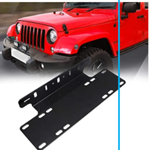 PLUSBEAM Universal Led Light Mounting Front License Plate Frame Mounting Bracket for Off Road Led Work Lamps Light Bar Mount