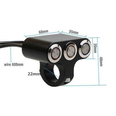 PLUSBEAM Motorcycle ATV Switch 304 bracket  Brake Fog Light 22mm Handlebar Mount Headlight 3 Buttons tart flameout horn Flashing