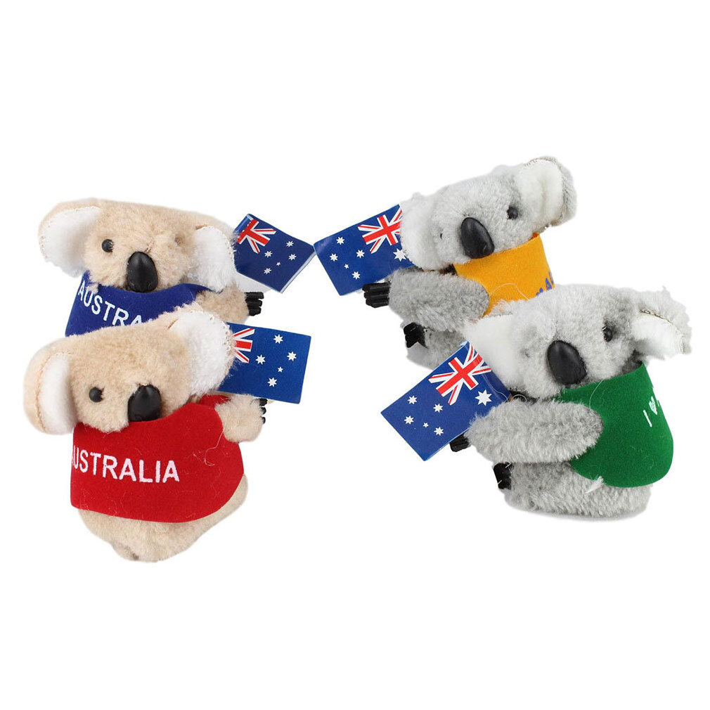 Custom Stuffed Animal Australian Koala Clip on Mascot Soft Koala Plush Toy