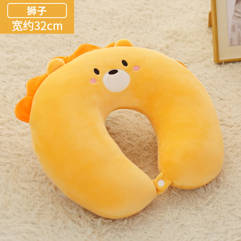 Stuffed Animal Kid Toy Cartoon U-shape Neck Protection Pain Stress Relief Sleeping Pillow for Airplane Train Travel