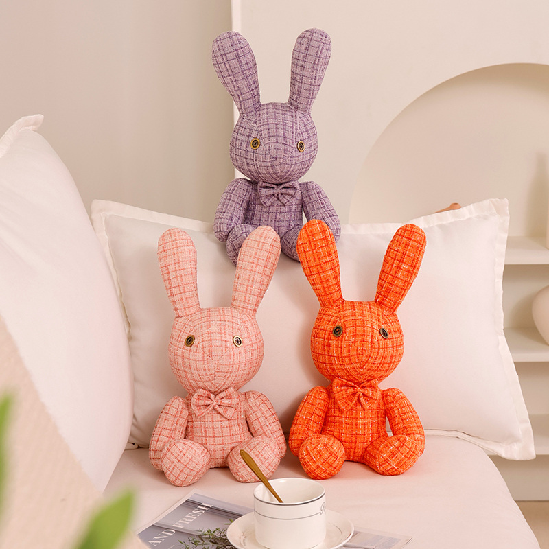 Custom Soft Stuffed Animal Plush Kid Baby Toys Easter Bunny Rabbit Nice Stitch Plushies Pillow Mascot For Children