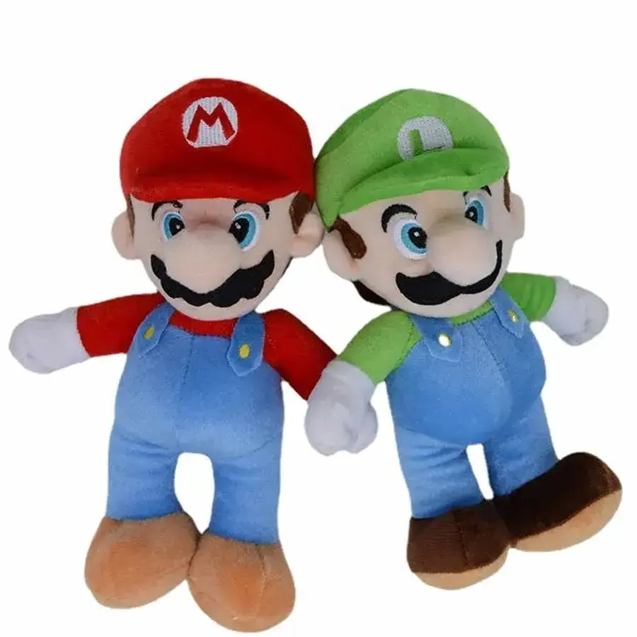 25cm Super Bros Plush Toy Mario Doll Toy Soft Stuffed Animal Dolls Toy Kids Children Birthday Christmas Gift