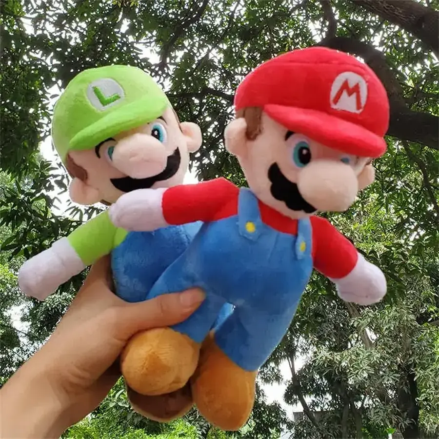 25cm Super Bros Plush Toy Mario Doll Toy Soft Stuffed Animal Dolls Toy Kids Children Birthday Christmas Gift