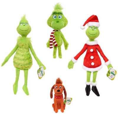 Cheap Price 12" Christmas Green Monster Doll Plush Maker Grimch Elf Stuffed Plush Kids Funny Plush Toy New Year Gifts