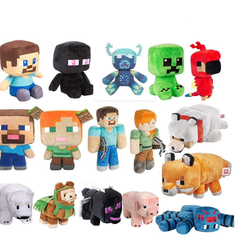 Multiple styles My World Minecrafts Toys Kids Game Multi Colors Steve Creeper Stuffed Animal Toys Minecrafts Creeper Plush Toy