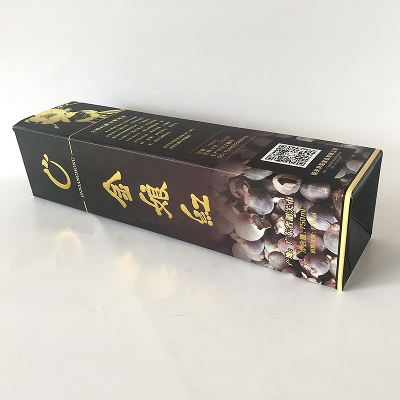 Cheap Premium Foldable Kraft Gift Box For Brandy Wholesale Hard Magnum Wine Box Bottle Packaging