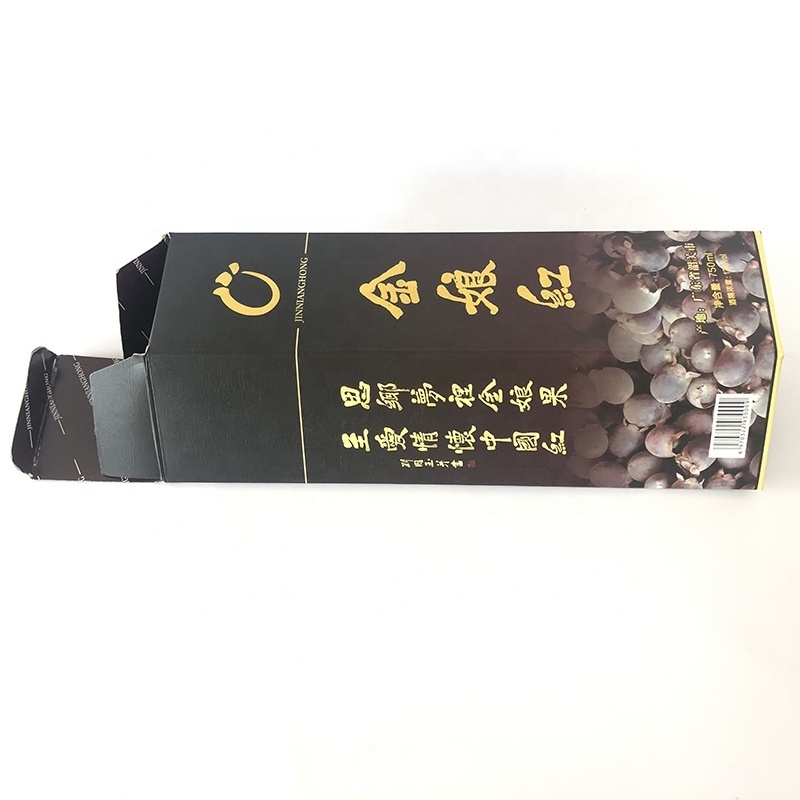 Cheap Premium Foldable Kraft Gift Box For Brandy Wholesale Hard Magnum Wine Box Bottle Packaging