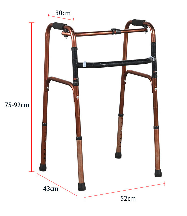 Adjustable Four Legs Medical Walking Stick Crutch folding walker cheap walking aid forearm adult walker