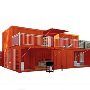 2024 New design expandable modular house 20ft 40ft portable shipping container kiosk 2 storey cafe bar with equipments for sale