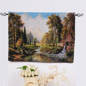 Beautiful Autumn Modern Fashionable Jacquard Woven Forest Tapestry Wall Mural