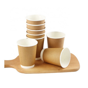 2023 Hot Selling 12pz 16oz Disposable Hemp Paper Cups customized hot coffee paper cup with sleeves and lid