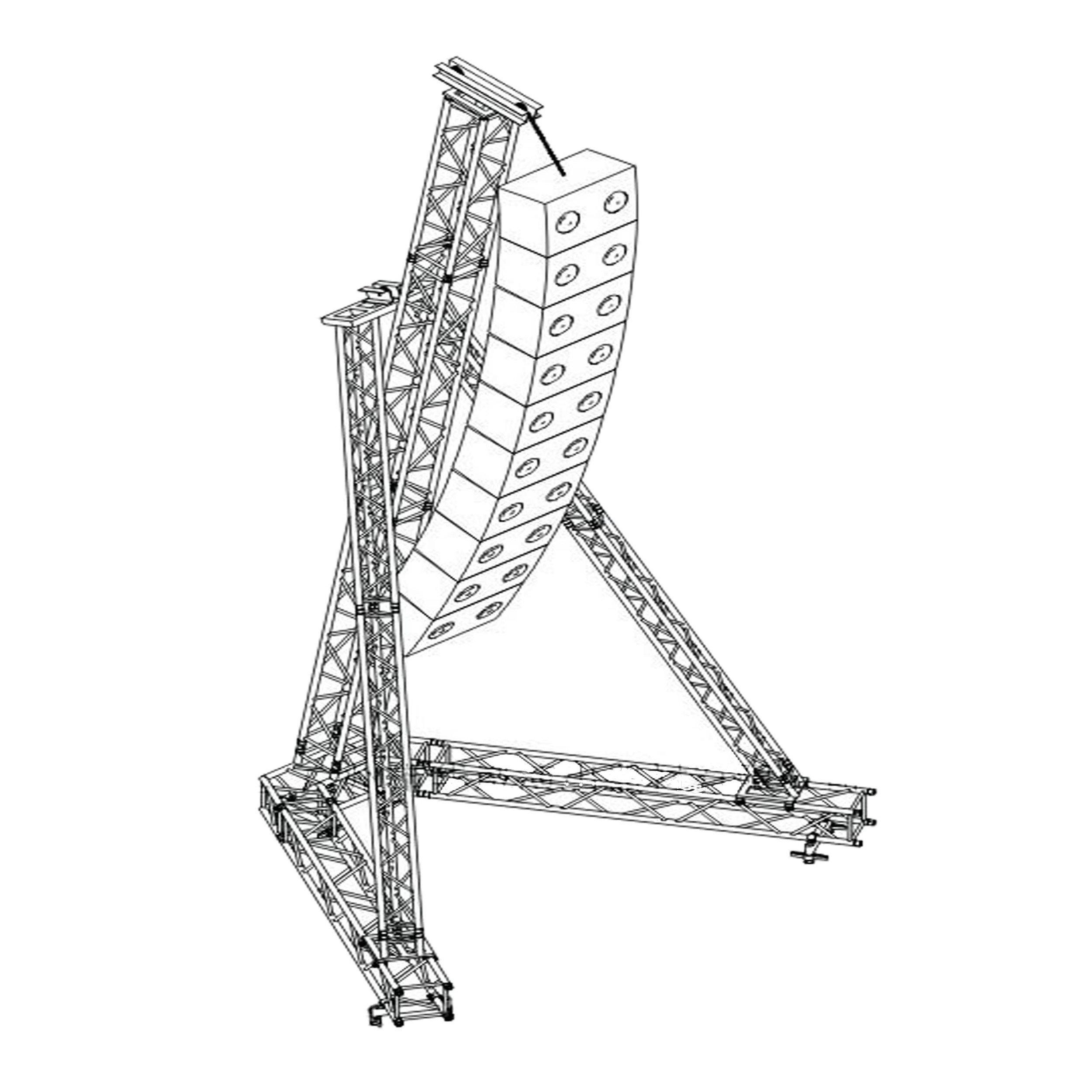 PLUSTRUSS Stage Line Array Truss Tower Stage Lighting Truss Lift Tower Speaker Truss Lift System