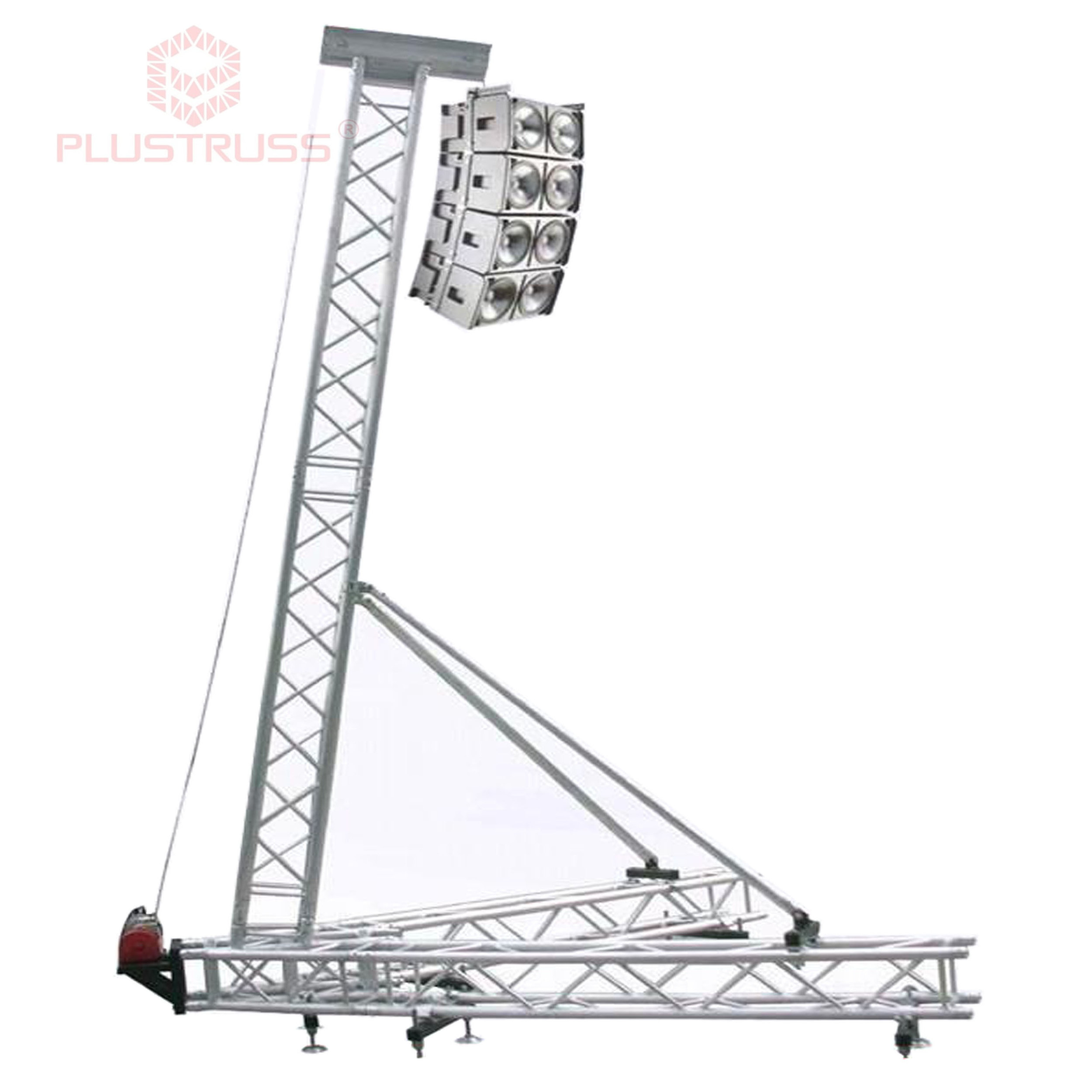 PLUSTRUSS Stage Line Array Truss Tower Stage Lighting Truss Lift Tower Speaker Truss Lift System