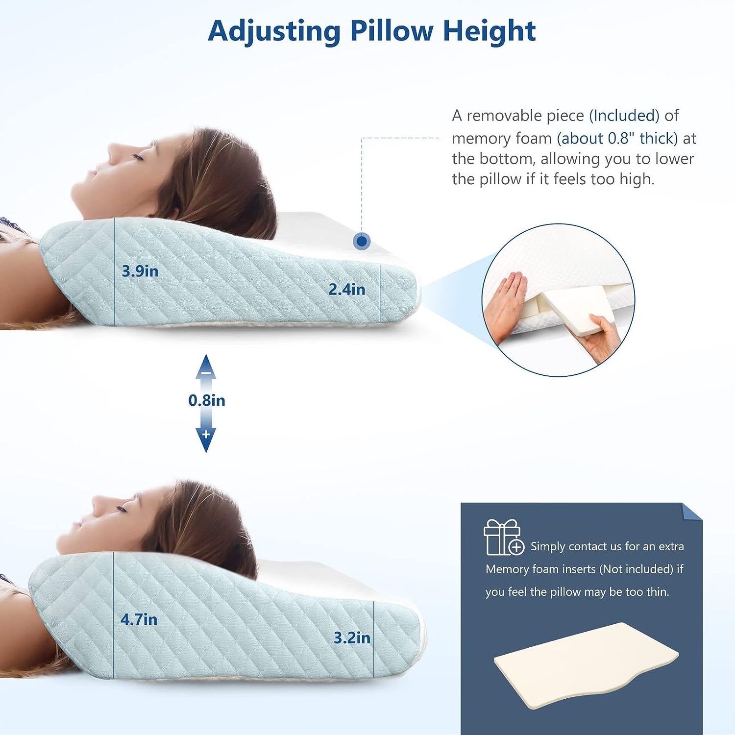 Factory Direct Cervical Neck Shoulder Memory Foam Pillow Butterfly Shape Memory Foam Cervical Contour Pillow