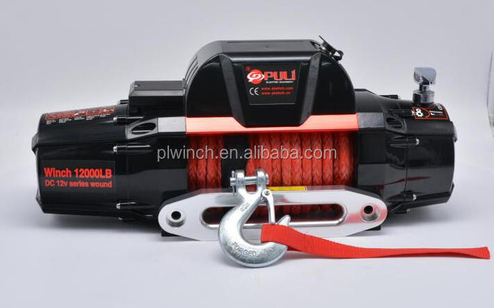 high quality 4x4 car electric winch 12000lbs with synthetic rope