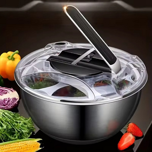 304 Professional Stainless Steel Vegetable Spinner Necessary Salad Spinning Dryer Kitchen Lettuce Spinner