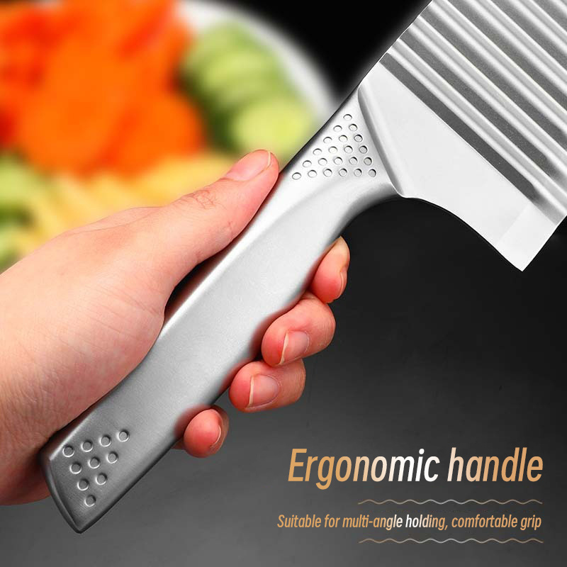 Stainless Steel Crinkle Cutter Knife Waves French Fries Slicer Save-effort Handheld Chipper Chopper Vegetable Salad Cut Knife