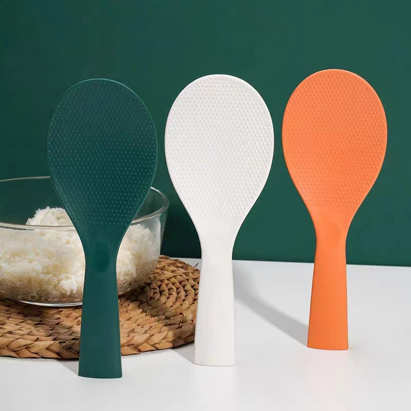 1pc Plastic Rice Paddle Non Stick Standing Rice Spoon Scooper Spatula Heat Resistant Rice Cooker Spoon Kitchen Gadgets