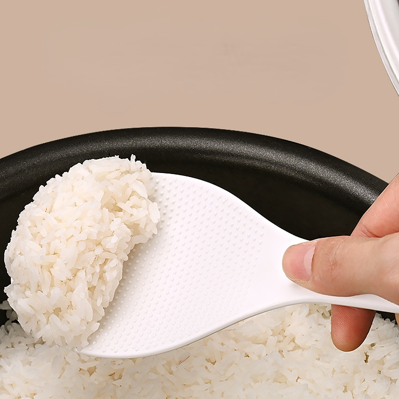 1pc Plastic Rice Paddle Non Stick Standing Rice Spoon Scooper Spatula Heat Resistant Rice Cooker Spoon Kitchen Gadgets