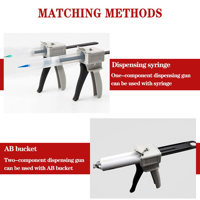 Dispenser Universal Syringe Two Part Epoxy Precision Manual Liquid Glue Dispenser Ab Dental Silicone 50Ml Dispensing Gun