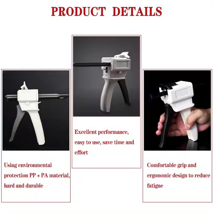 Dispenser guns caulking Two Part Epoxy Precision Manual Liquid Glue Ab Silicone 50Ml 1/1 1/2 Mixing Universal Dispensing Gun