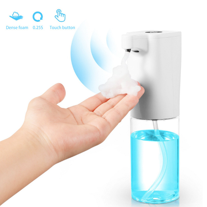 Plastic Electric Intelligent Touchless Commercial Auto Foaming Automatic Foamer Sanitizer Alcohol Disinfection Soap Dispenser