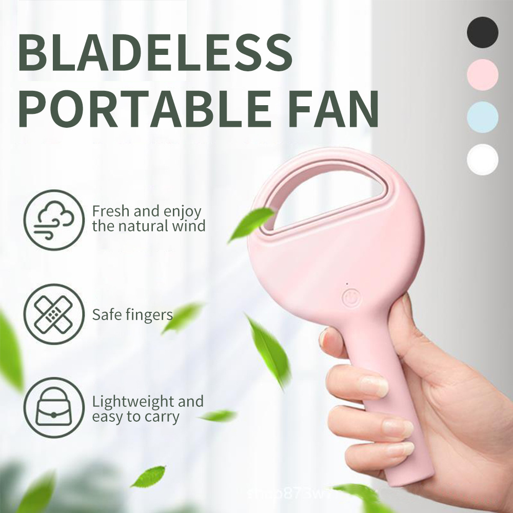 Personalized Battery Operated Rechargeable Bladeless Electric Portable Ventilador Hand Handheld Wearable Small Mini Lash Fans