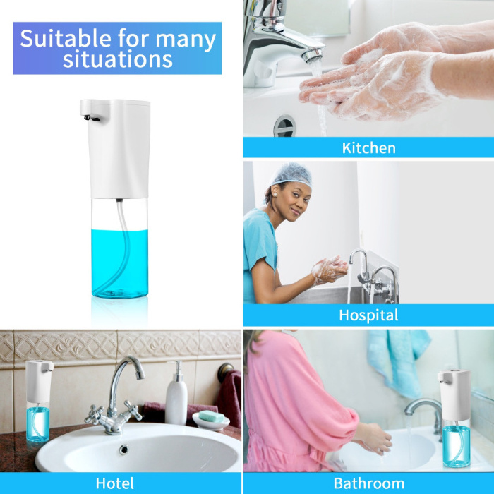 Plastic Electric Intelligent Touchless Commercial Auto Foaming Automatic Foamer Sanitizer Alcohol Disinfection Soap Dispenser