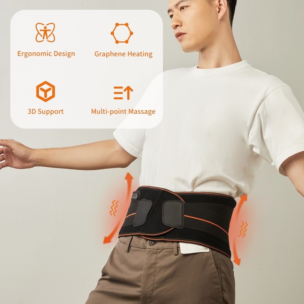 Heating Massage Belt Abdominal Slimming Belt Far Infrared Electric Waist Heating Massager USB Connection massage belt vibration