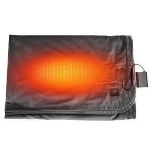 Graphene 12v rechargeable battery electric heated car blanket usb heated blanket electric heated throw blanket for winter