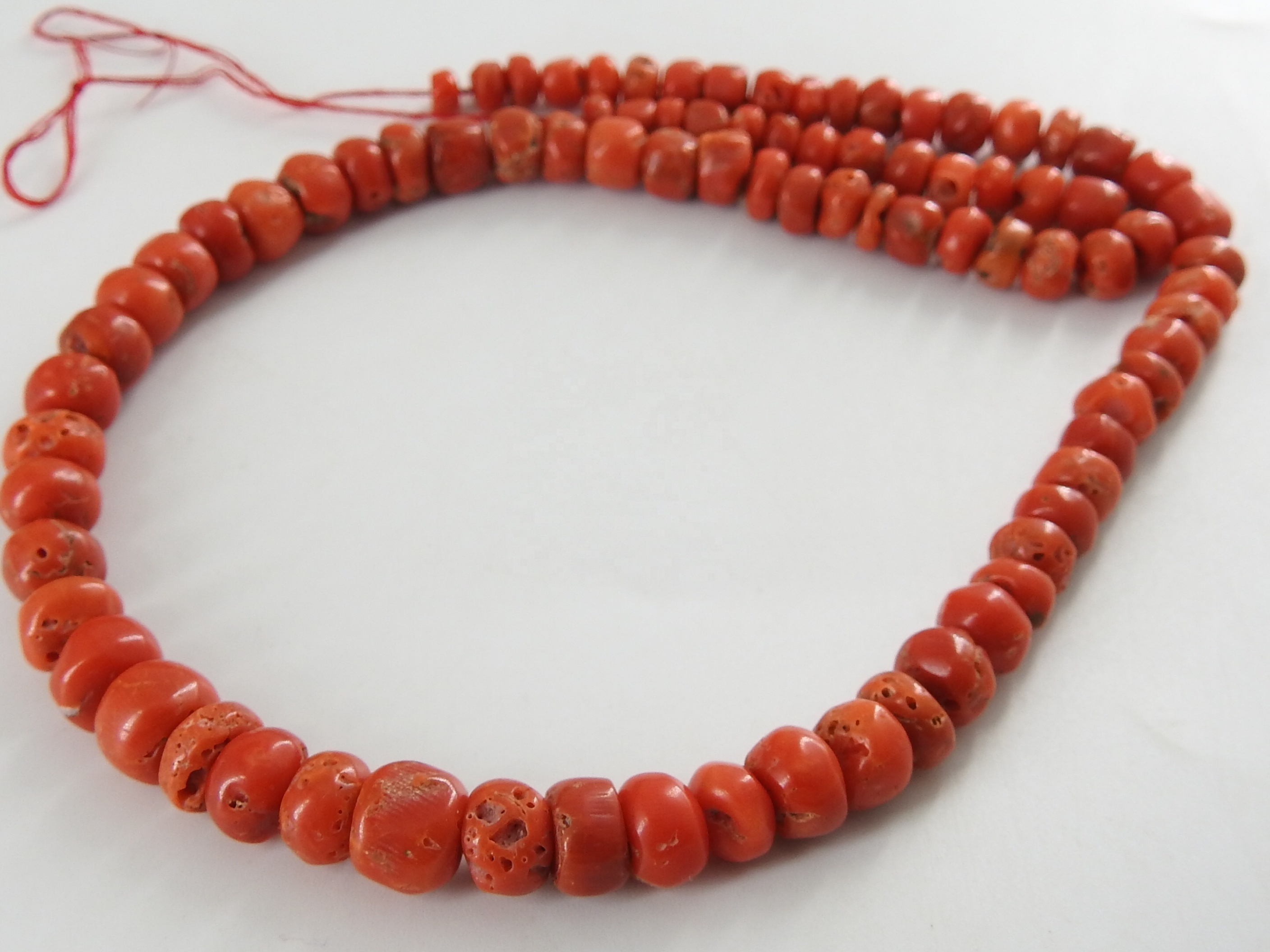 Red Coral Smooth Roundel Bead 16Inches Strand 4To8MM Handmade Loose Stone For Making Jewelry Necklace Wholesaler Supplies