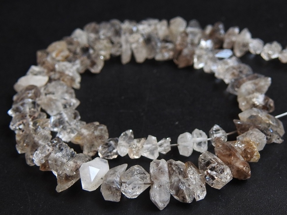 Herkimer Diamond Natural Crystal Rough Beads/Nuggets/Uncut/Chips/Minerals Stone/8Inch 8X4MM Approx/Wholesaler/Supplies